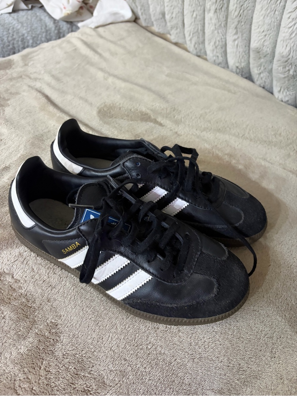 adidas Black and White Samba Low-Profile Sneakers